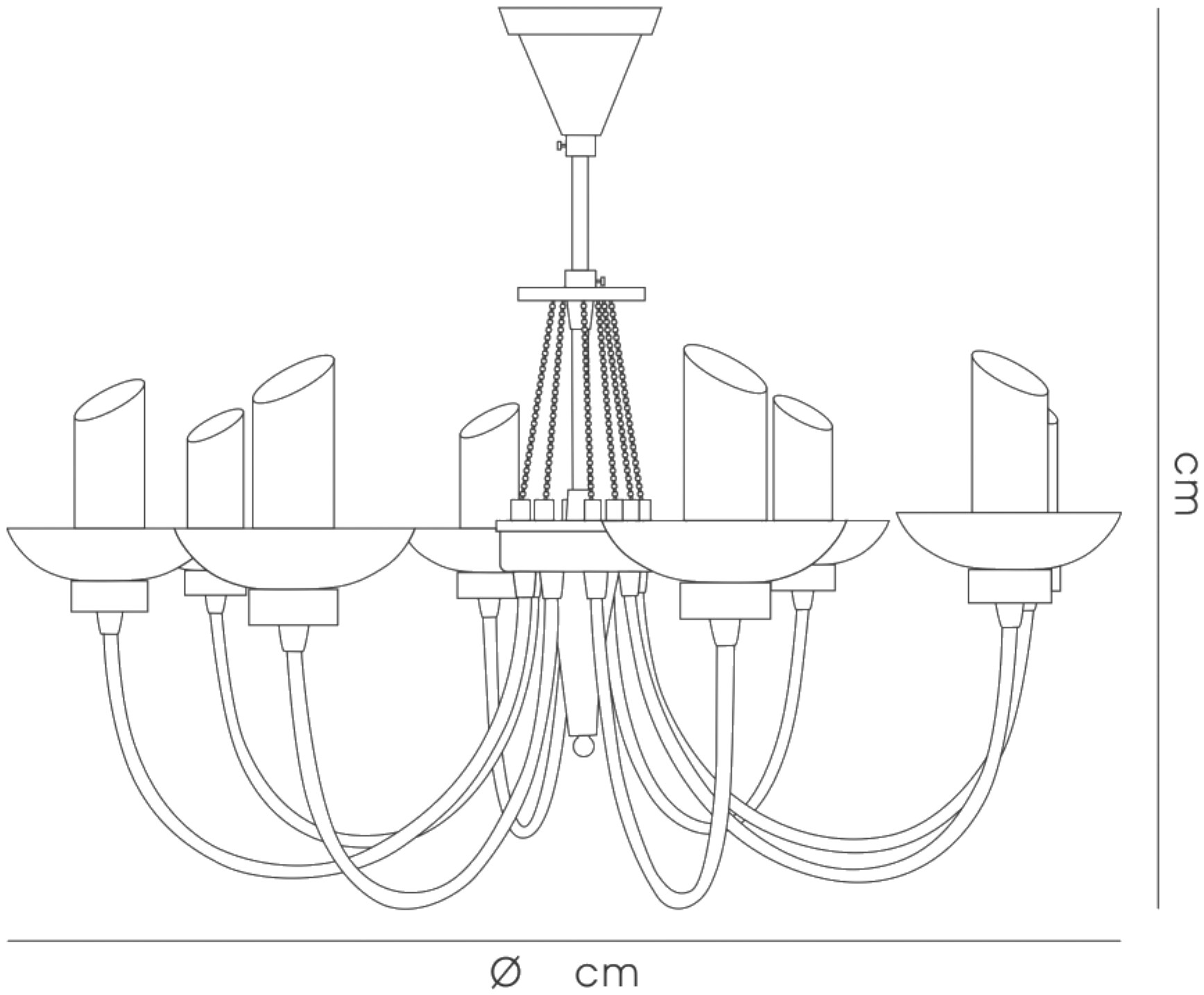 Ferrara Ceiling Lights Diyas Multi Arm Fittings